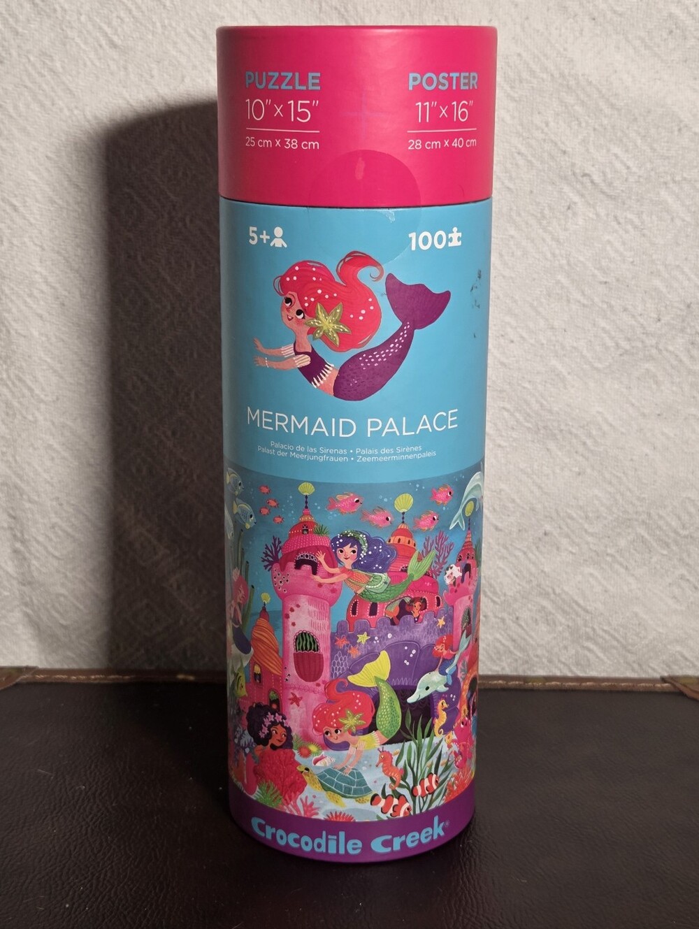 Crocodile Creek Mermaid Palace 100 Piece Puzzle with Poster